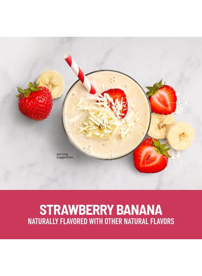 SlimFast High Protein Smoothie Mix Plus Fruit Powder, High Protein Meal Replacement Powder, Fiber, Vitamin C, 21 Servings, 1.29 Pounds, Strawberry Banana (Packaging May Vary) - Image 2